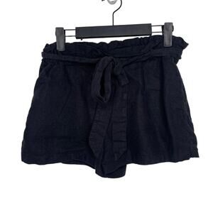 Malibu Gypsy Womens Shorts Size M Black Paperbag Pull On Casual Wear